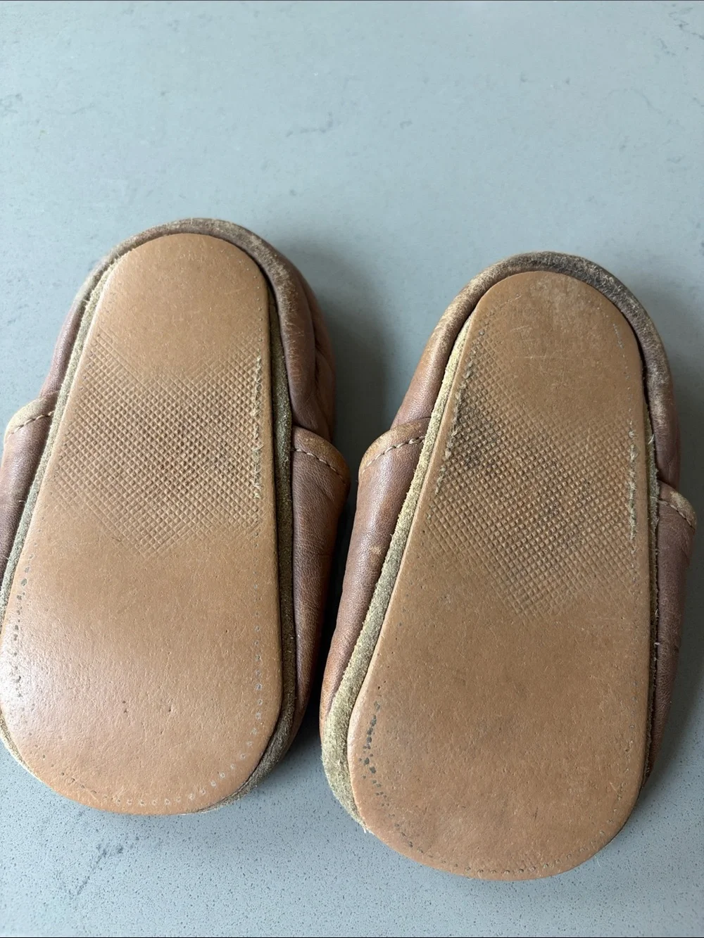 Classic Soft Leather Baby Moccasins - Tan